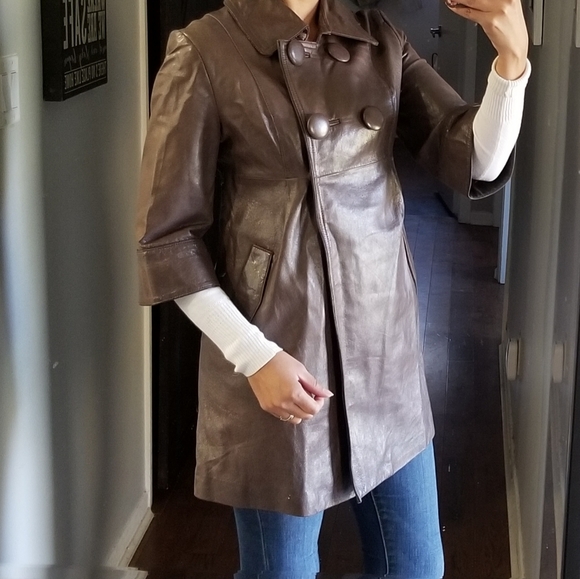 🧥VERO MODA GENUINE LEATHER COAT - Picture 6 of 16